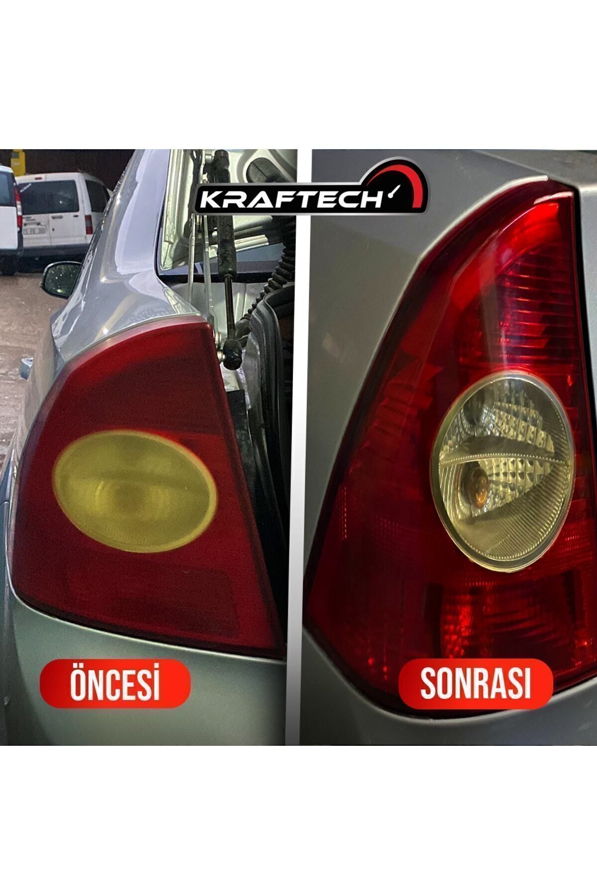 Kraftech Yeni Nesil Premium I Buharlı Araba Far Temizleme Ve Parlatma Seti I - 8 Parça Ürün