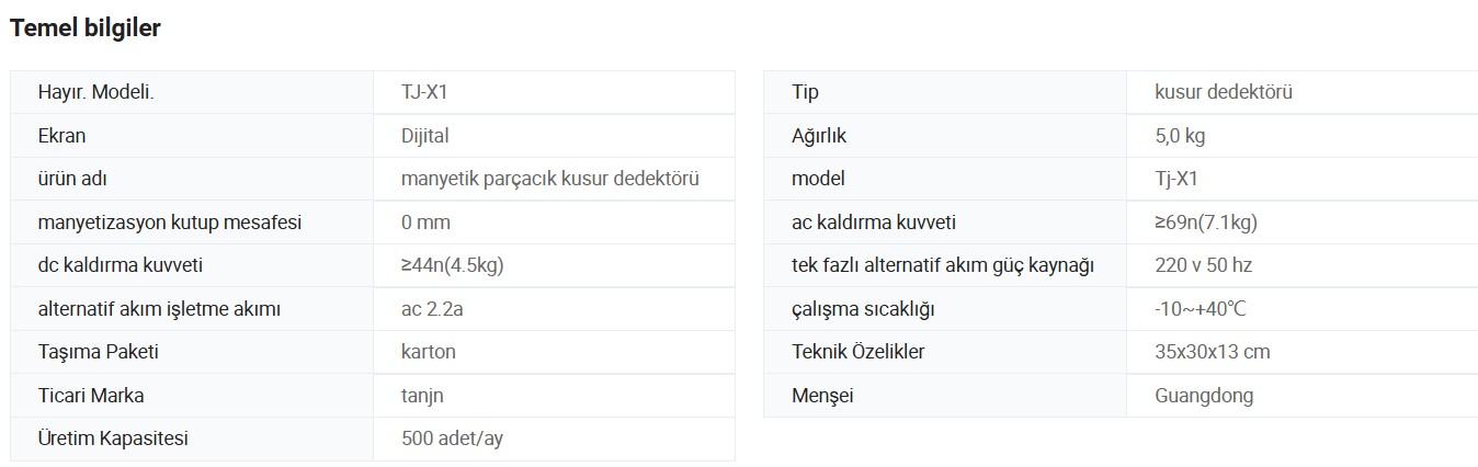 NDT Test Ekipmanı Manyetik Parça Yoke Hata Dedektörü Manyetik Parça Test Makinesi
